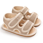 LAFEGEN Baby Boys Girls Summer Sandals Non Slip Soft Sole Outdoor Infant Toddler First Walker Crib Shoes(0-18Months) 0-6 Months Infant, 07 Khaki