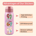 Six Seven Stickers 50Pcs, Funny 6 7 Stickers Waterproof Vinyl Gifts for Phone, Water Bottle, Luggage, Laptop, Adults Teens