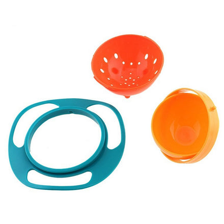 Three colorful plastic items on a white background