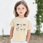 Boys Girls Farm Shirt Cute Animal Graphic Short Sleeve T-Shirt Summer Round Neck Cotton T-Shirt 2 Years