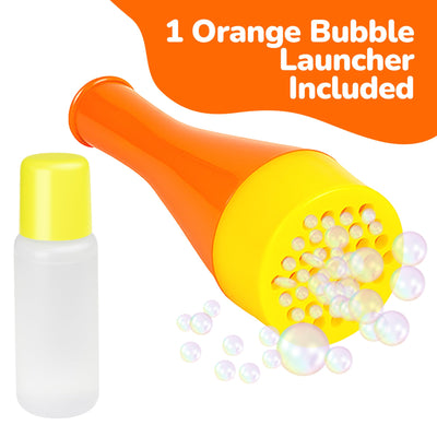 ArtCreativity Mini Blizzard Bubble Blower Set – 4 Pack Blowing Pipe with Bubble Mixture – Colorful Blowing Toys for Kids, Speech Therapy, Bubble Trumpet Set for Outdoor Play and Party Favors
