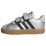adidas Unisex-Baby VL Court 3.0, Silver Metallic/Black/Solid Grey, 5.5