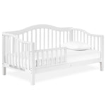 Dream On Me Austin Toddler Day Bed with Rails in White, Low to Floor Toddler Day Bed, Greenguard Gold & Baby Safety Alliance Certified, Non-Toxic Finishes, Side Safety Guard Rail