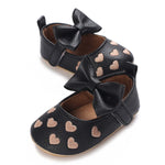 LAFEGEN Baby Girls Mary Jane Flats with Bownot Non Slip Soft Sole PU Leather Newborn Infant Toddler First Walker Cirb Dress Shoes(12-18 Months Toddler 21 Black)