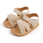 LAFEGEN Infant Baby Girls Summer Sandals Newborn Toddler First Walker Crib Dress Shoes, 12-18 Months Toddler, 21 Khaki