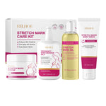 Stretch Marks Removal - Postpartum Essentials - Pregnancy Must Haves - Stretch Mark Cream，Massage Milk,Oil,Body Wash - Skin Care Kit, Spring Gifts for Women, Anti Wrinkle,Enhance Skin Elasticity