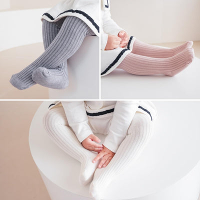 SeastarryX Baby Tights Cable Knit Tights Toddlers Leggings Seamless Stockings Pantyhose Infants 3 Pack (4-6Years,off-white+pink+gray)
