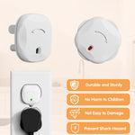 TrusTot Outlet Covers Baby Proofing, 24 Pack Plug Covers Baby Proofing, Outlet Plug Covers for US 3-Prong to Prevent Electric Shock, Outlet Covers for Home, Office, School, Kindergarten, White