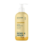 Body lotion bottle with 'Attitude' branding on a white background