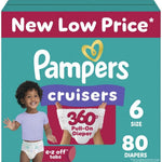 Pampers Diapers - Cruisers 360 - Size 5, 128 Count, Babyproof up to 100% Leakproof Pull-On Diaper