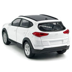 1:36 Scale Tucson Toy Car Model Metal Diecast SUV Toy Vehicle, Doors Open Pull Back, Toys for Boys 3 4 5 6 7 Year Old Toddler Kids Gifts, Men Collection, Home Office Décor Cake Topper, White
