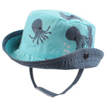 XIAOHAWANG Baby Sun Hat Boys Girls Toddler Summer Bucket Outdoor Child Beach Caps UPF 50+ (Octopus-3, 46cm(3-6 Months))