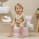 CheerTry 2-in-1 Toddler Potty Training Toilet - with Detachable Training Seat, Realistic Flushing Sound for Boys & Girls Ages 1-3 with Wipes Storage, Toilet Paper Holder