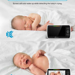 iFamily Baby Monitor - Large 5" Screen with 30Hrs Battery Life - Remote Pan-Tilt-Zoom;No WiFi, Two-Way Audio, Night Vision, Temperature, Lullabies, 960ft Long Range Baby Monitor with Camera and Audio