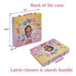 Innovative Designs DreamWorks Gabby’s Dollhouse Deluxe Activity Set with Carrying Tin, Coloring Sheets, Tattoos, Stickers, & Art Supplies