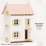 Le Toy Van – Rose Heart Wooden Doll House | Girls & Boys 3 Storey Wooden Dolls House Play Set - Suitable for Ages 3+