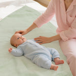 Muslin Swaddle Blankets, Nursery Receiving Blanket for Newborn, Baby Swaddle Wrap Soft Silky & Breathable, 3 Packs, 47 X 47In (Blue and Green 3 Pieces)