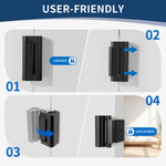 Lvyesea 3Pcs Door Reinforcement Lock, Door Locks for Kids Safety, Door Safety Locks from Inside, Withstand 800lbs Force-Enhance Home Security(Black)
