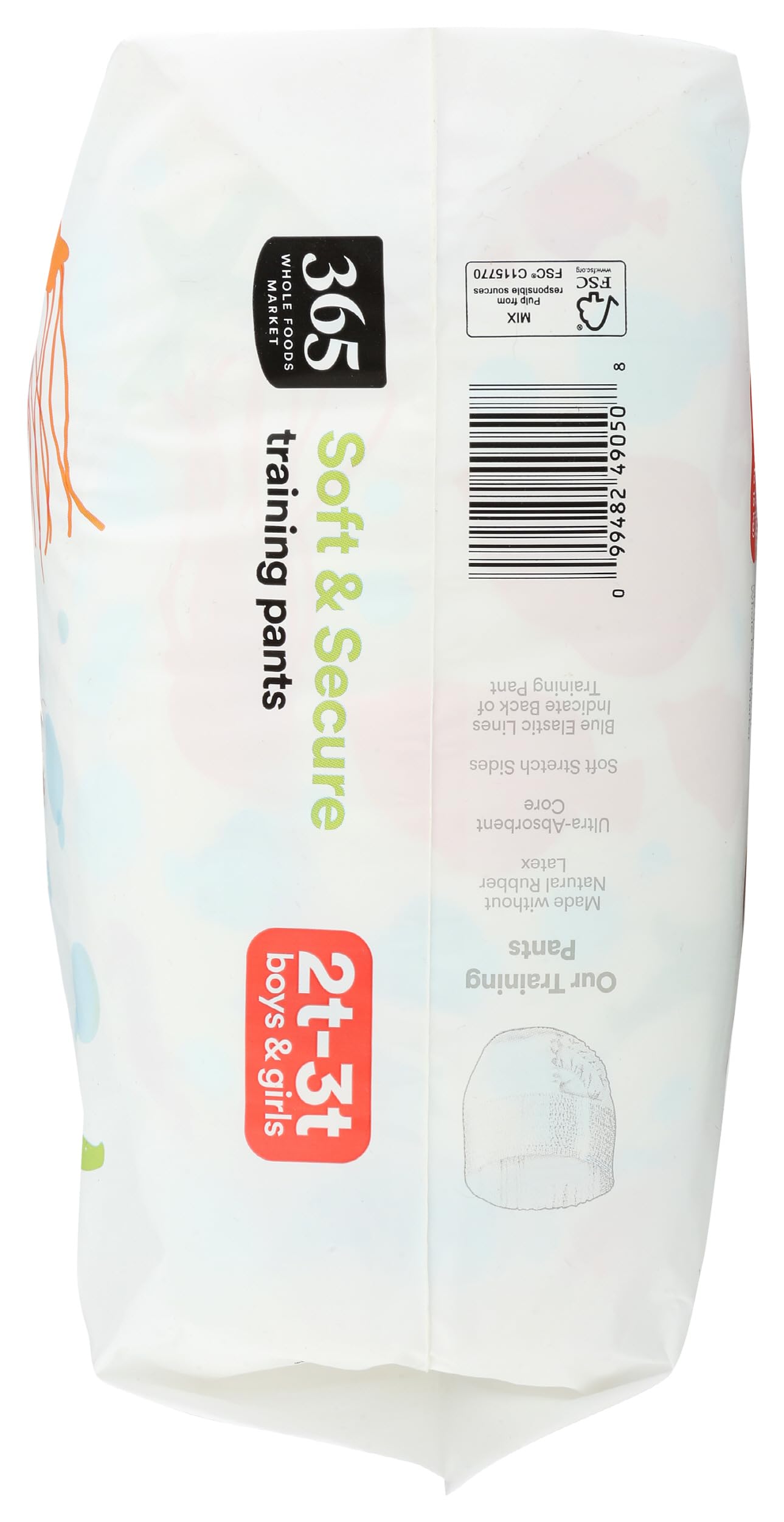 365 by Whole Foods Market, Soft & Secure 2T-3T Training Pants, Hypo-Allergenic, Ultra-Absorbent, 25 Count