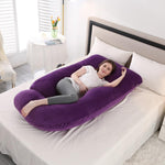 Full Body Pregnancy Pillow - 68Inch U-Shaped Maternity Pillow with Removable Washable Velvet Cover for Back, Legs, HIPS & Belly Support, Improves Sleep for Pregnant Women