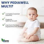America Medic & Science PediaWell Multi (50 mL) | Baby Vitamin Supplement with Vitamin C | Enhanced Immune Support for Kids | Toddler Multivitamin Drops for Boosting Physical and Mental Growth
