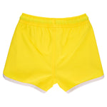 RUGGEDBUTTS Boys UPF50+ Sun Protected Stretch Dolphin Hem Swim Trunks - Neon Yellow, 3-6m
