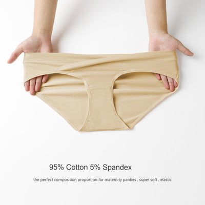 Angelhood 6 Pack Womens Cotton Maternity Underwear,Healthy Maternity Pregnancy Panties Postpartum Mother Under Bump Underwear