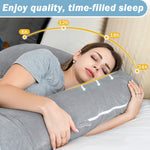 INSEN Pregnancy Pillow for Sleeping,Maternity Body Pillow for Pregnancy Women,Pregnancy Support Pillow for Back, Hip Pain,Grey