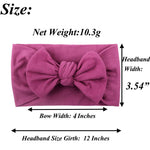 JOYOYO 16 Colors Soft Wide Turban Baby Headbands with 4.5 inches Hair Bow Headwraps for Baby Girls Infants Newborn Hair Accessories Toddlers Kids and Children