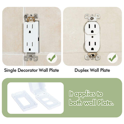 EUDEMON Baby Safety Electrical Outlet Cover Box Childproof Large Plug Cover for Babyproofing Outlets Easy to Install & Use (1 Pack,White)