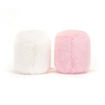 Jellycat Amuseables Pink and White Marshmallows Stuffed Toy, 3.5 inches | Food Plush | Fun Gift Idea