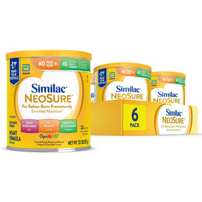 Similac Neosure baby formula cans on a white background