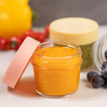 Yodecy 6 Pack Glass Food Storage Containers - 4 oz Food Storage Jars With Lids, 4 oz Mason Jars, Food Maker, Microwave, Dishwasher & Freezer Safe