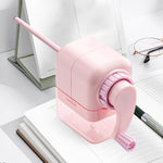 Pencil Sharpener Manual Sharpener with Handle Stationery Supplies Portable Suitable for Office Home,Pink