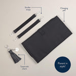 Itzy Ritzy Diaper Bag Backpack – Large Capacity Boss Plus Baby Backpack Diaper Bag Featuring 19 Pockets, Changing Pad, Stroller Clips, and Comfortable Backpack Straps, Black with Silver Hardware