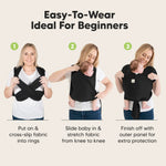 KeaBabies Baby Wrap Carrier Ring Sling - Easy to Wear, Adjustable D-Lite Baby Carrier Newborn to Toddler, Infant Carrying Shirt, Hands Free Bonding, Breathable Fabric Wearing Wrap (Stone Gray)