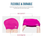 2 Pack Womens Silicone Swim Cap for Long Hair,3D Ergonomic Design Silicone Swimming Caps for Women Kids Men Adults Boys Girls with Ear Plug and Nose Clip(M)
