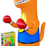 Inflatable Dinosaur Punching Bag for Kids – Bop Bag for Toddlers and Children Ages 3-14 – 47" Blow Up Toy with Bounce-Back Action – Fill Base with Sand or Water