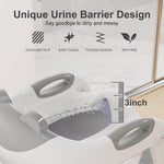Potty Training Seat with Step Stool Ladder, Upgraded 2-in-1 Toddler Potty Training Toilet Seat with Non-Slip Step Splash Guard Handles and Waterproof Cushion, Toddler Potty Seat for Kids Boys Girls