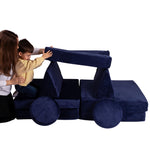 Schooled Kids Soft Play Couch (14pcs) - Children's Furntiture, Modular Kids Play Couch - Sensory Room Must Have Gifts for Toddlers - Climbing Pillow Fort