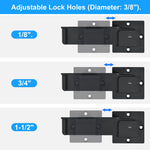 GreaTalent 7.5" Flip Gate Latch Lock with Padlock Hole, 4mm Heavy Duty Aluminum Alloy Adjustable Door Latch for Sliding and Swing Open Door, Outdoor Gate, Wooden Fence, Barn Door, Shed, Garage, Yard