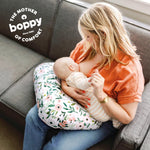 Boppy Nursing Pillow - Firm, Ergonomic U-Shaped Bottle and Breastfeeding Pillow with High Lift for Comfort and Support, Spacious Surface - Pink Garden Flowers