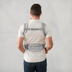 Ergobaby Omni Deluxe Baby Carrier for Newborn to Toddlers 0-48 Months (7-45 lbs) - 4-Position 100% Premium Cotton Baby Carrier with Ergonomic Support, Storage Pockets, and Sun Hood - Pearl Grey
