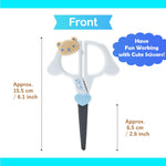 SanrioOriginal Face Shaped Scissors (Japan Import) - Includes Cherry Blossom Message Card (Cinnamoroll)
