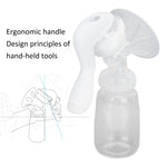 Breast Pump, Adjustable Suction Silicone Hand Pump Breastfeeding, Portable Manual Breast Pump for Nursing Mothers, White, Mothers Day Gifts