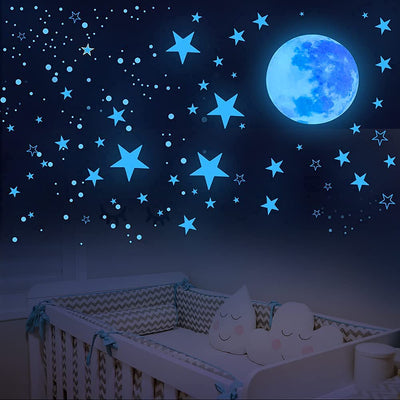 Glow in The Dark Stars for Ceiling,Star Decorations for Bedroom,Kids Boys Girls Room Decor,Cool Things for Your Play Room,Wall Stickers for Bedroom,Wall Decorations
