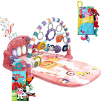 dearlomum Baby Play Mat Baby Gym,Funny Play Piano Tummy Time Baby Activity Mat with 5 Infant Sensory Baby Toys, Music and Lights Boy & Girl Gifts for Newborn Baby 0 to 3 6 9 12 Months (Pink)