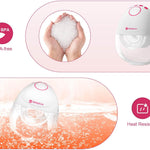 Air Pro™ Ultra-Discreet Wearable Breast Pump - Double Pack | Wearable Breast Pump 27mm | 15mm 18mm 21 mm 24mm Flange Inserts Included | 12 Gears 3 Modes