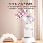 4 Modes and 12 Levels LED Display Rechargeable Electric Breast Pump with Painless Breast Soak Silicone Flange,Anti-Backflow Non-Spill Low Noise Portable Breastfeeding Pump with 10 Milk Storage Bags