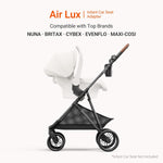 Air Lux Baby Stroller with Carbon Fiber Frame, One-Hand Fold & Reversible Seat, Magnetic 5-Pt Harness, Car Seat Adapter, 15.8lbs, Meteorite